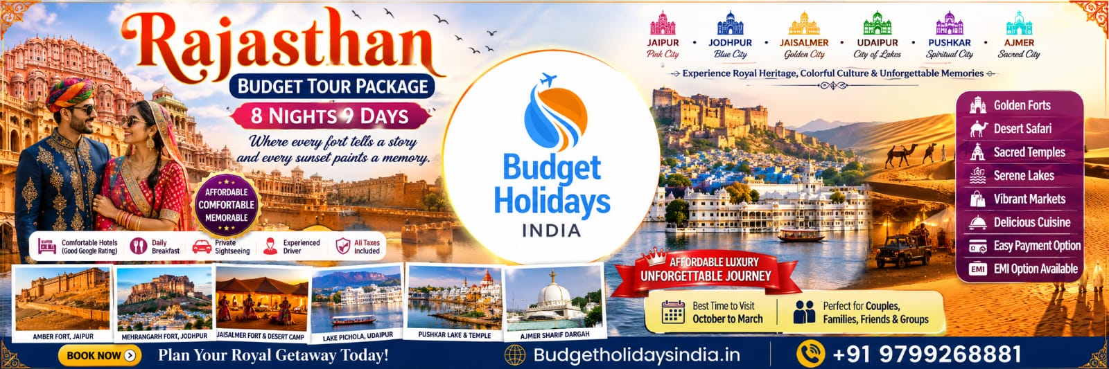 Experience the Best of Rajasthan in 8 Nights 9 Days