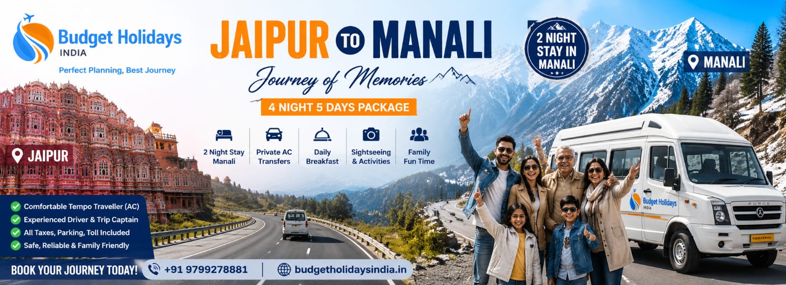 Jaipur to Kullu Manali Package 