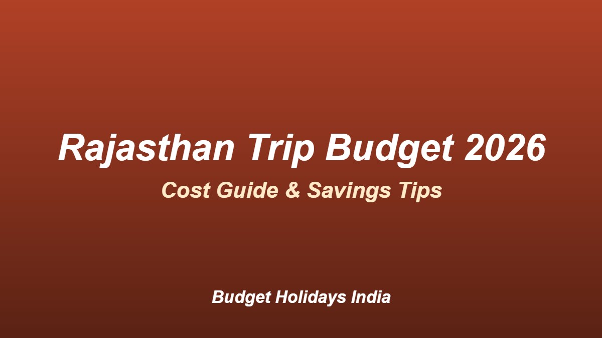 Rajasthan Trip Budget 2026: Complete Cost Guide & Savings Tips